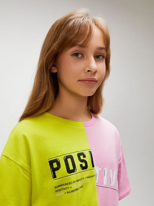 ACOOLA / Футболка детская для девочек Hild разноцветный  фото 3