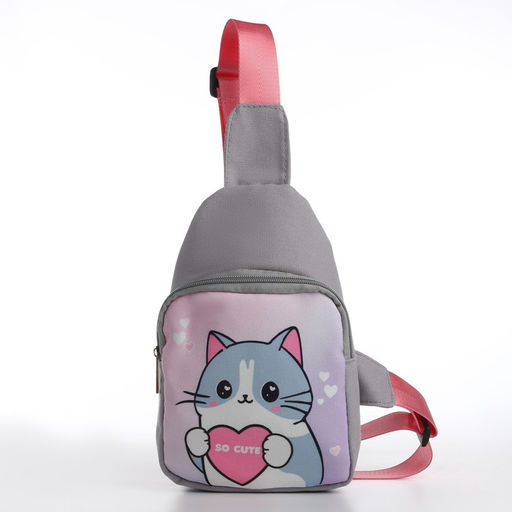 Сумка детская через плечо Котик с сердцем - NAZAMOK KIDS фото 2