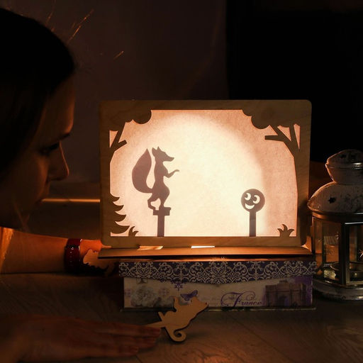 Театр теней детский Лесная мастерская «Колобок», с ширмой