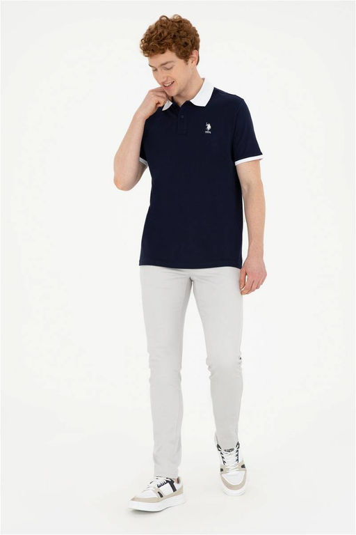 Мужская темно-синяя базовая футболка Неожиданная скидка в корзине - U.s. polo assn фото 4