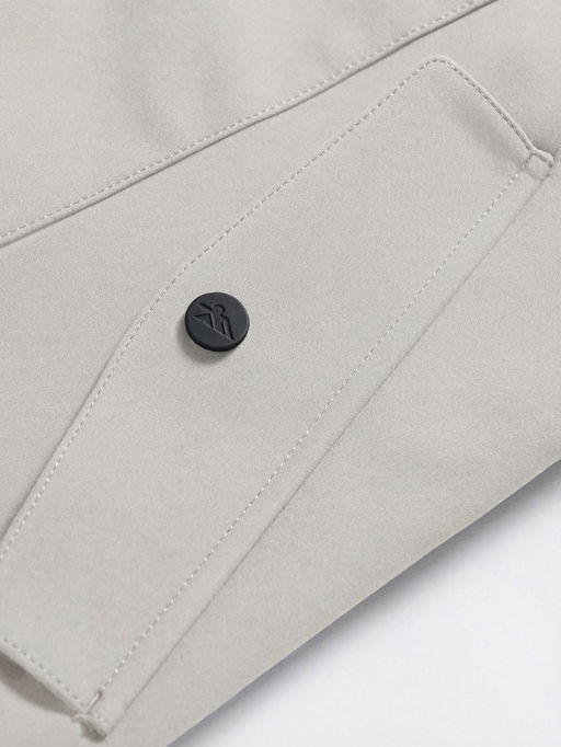 Парка женская софтшелл виндстоппер удлинённая с капюшоном белого цвета 9618_1Bl