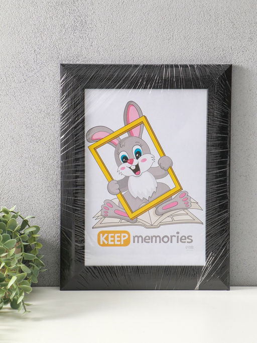 Фоторамка для фото 21×30 см Keep memories Luxe Elegance, с ножкой, пластик, чёрный, (пластиковый экран)