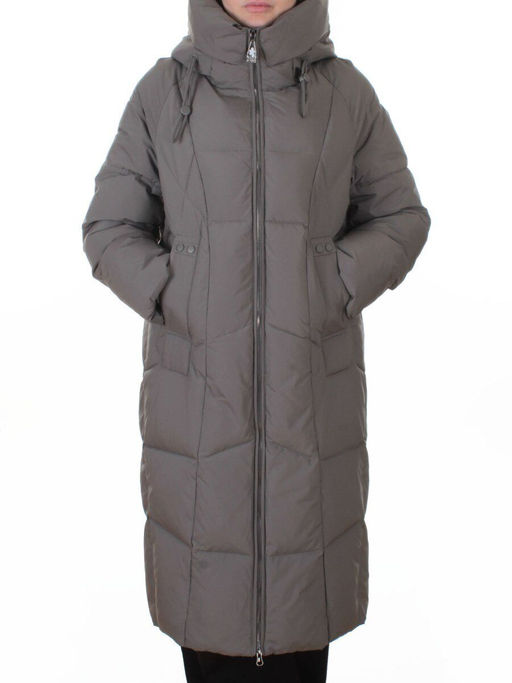 8855 GRAY Пальто зимнее женское (200 гр. холлофайбер)