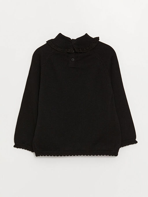 Dik Yaka Uzun Kollu K?z Bebek Triko Kazak - Waikiki фото 2