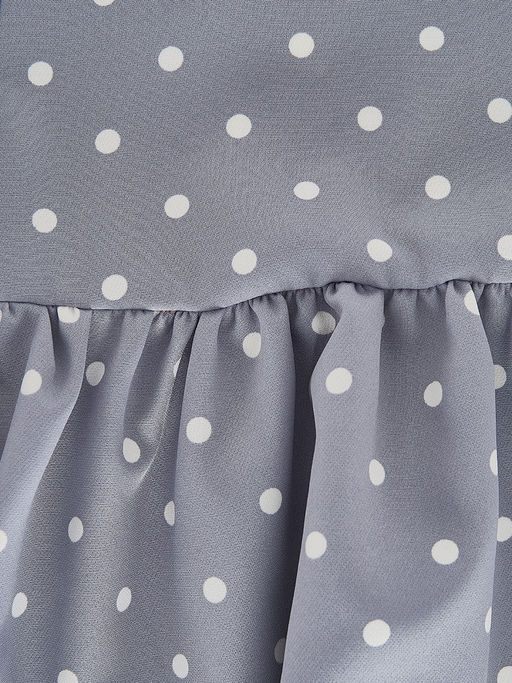 Платье для девочки нарядное детская одежда выпускной UD 6308 серый горошек - Mini maxi фото 2