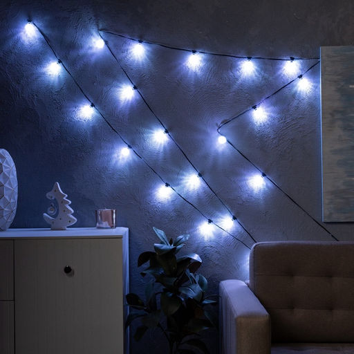 Умная гирлянда Нить 6 м с насадками Калейдоскоп, IP20, тёмная нить, 20 LED, свечение RGB, USB - Luazon lighting фото 6