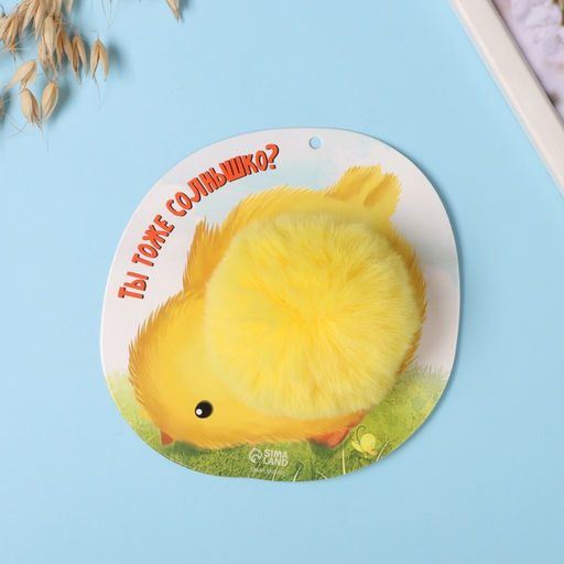 Брелок для ключей на кольце Цыплёнок-пушистик. Ты тоже солнышко?, на рюкзак, сумку, d=8 см, 15?15 см - Simaland фото 3