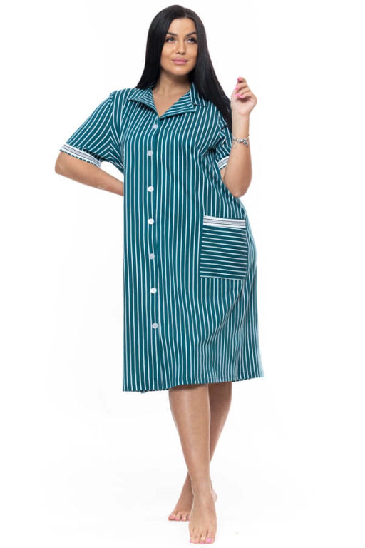 Халат женский, цвет бирюзовый