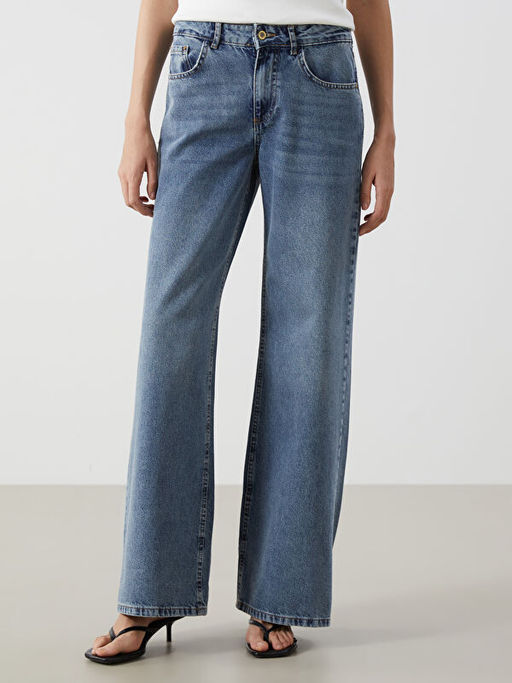 Baggy Fit Kad?n Jean Pantolon