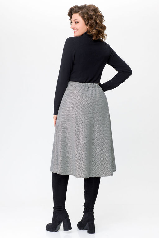 Блуза Swallow 803.2 черный+серебряный узор фото 85