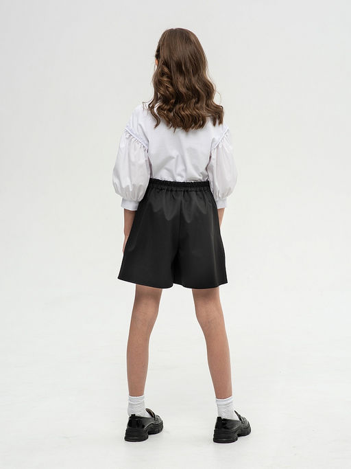 Черные школьные шорты Mooriposh для девочки, модель 0431  фото 12