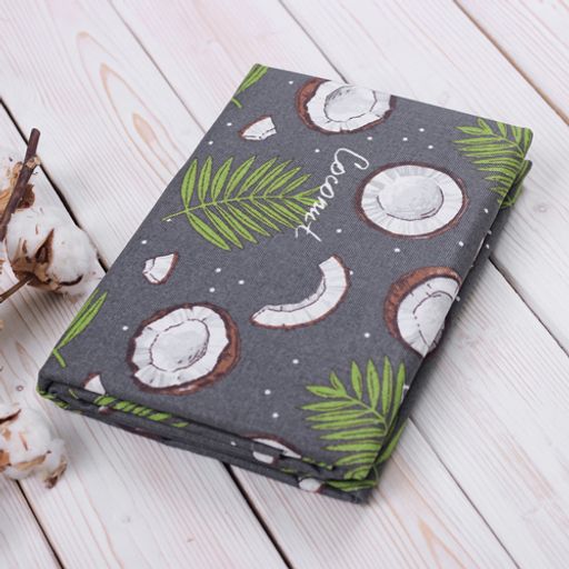 Скатерть декоративная Радушная хозяйка 145х145, рогожка, 100 % хлопок, Кокосы серый - Традиция фото 7