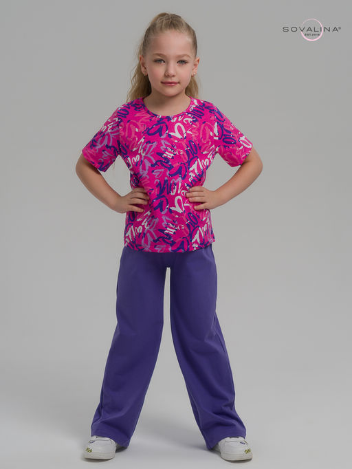 Костюм Лето надписи фуксия-верипери - Sovalina фото 9