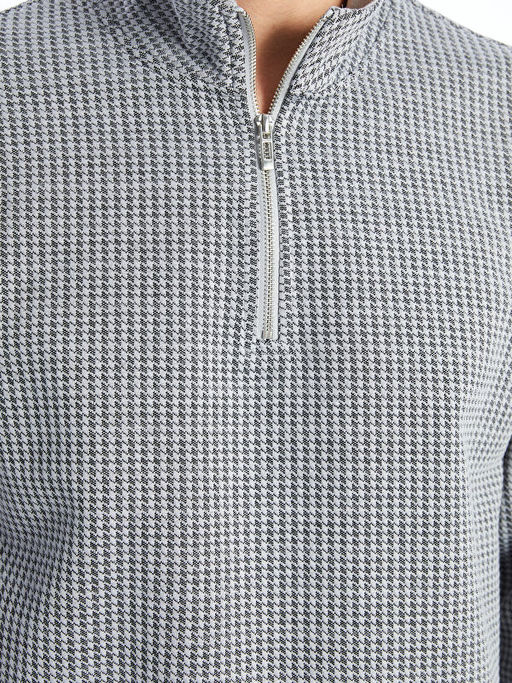Dik Yaka Erkek Sweatshirt