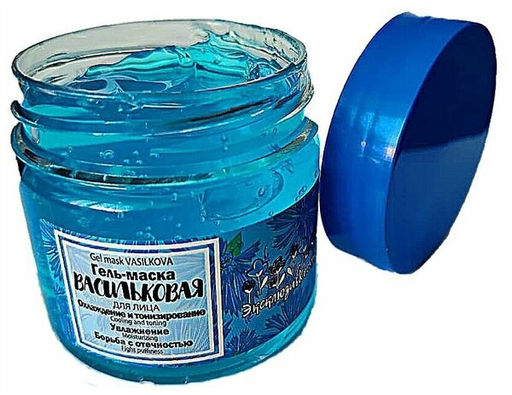 Эксклюзивкосметик Гель-маска для лица Васильковая охлаждение и тонизирование, увлажнение, 150 гр