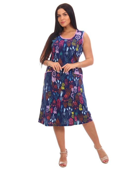 Калинка сарафан женский, темно-синий - Lovetex фото 4