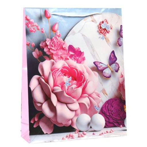 Цена за 12 шт. Пакет подарочный 32x40x10см / 467L /уп 12/840/ микс - Галеонтрейд фото 4