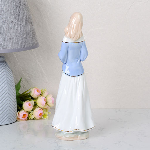 Статуэтка Дама с цветами 30 см / HW-5 /уп 32/ фарфор