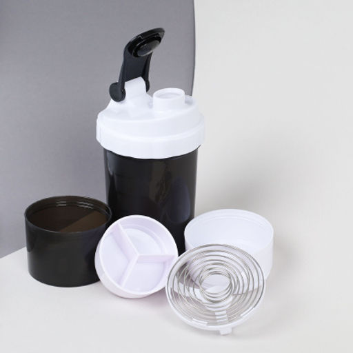 Бутылка/Шейкер СПАЙДЕР SHS-500 чёрно-белая, для спортивного питания 500ML/уп50 - Галеонтрейд фото 2