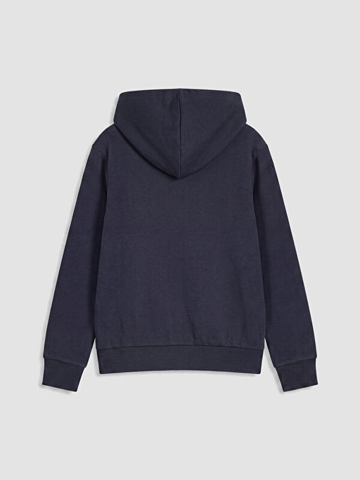 Kap??onlu K?z ?ocuk Fermuarl? Sweatshirt