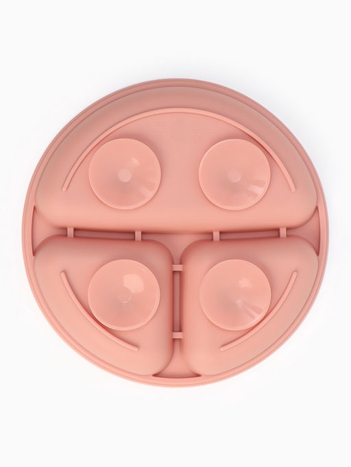 Тарелка детская секционная с ложкой и вилкой, 3 секции, розовый, Mum&Baby