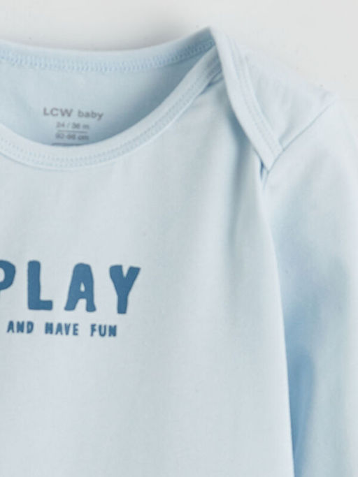 Yaz? Bask?l? Erkek Bebek ??t??tl? Body