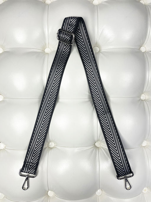 LACCOMA ремень 1000-22-3,8-елка-черный/серебро полиэстр