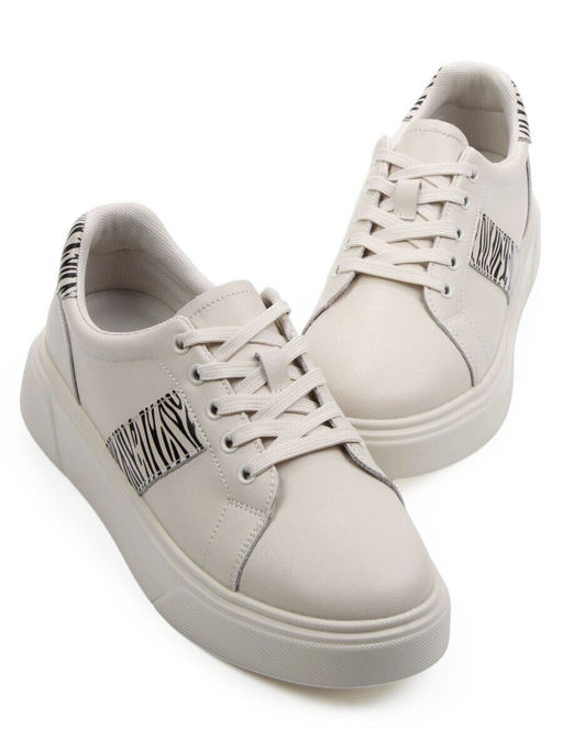 03-YC523-2 LT. BEIGE Полуботинки спортивные женские (натуральная кожа)