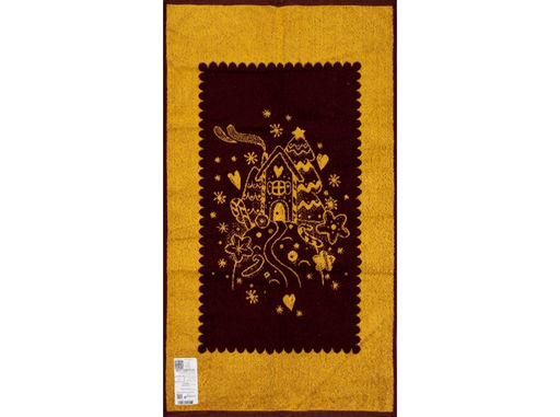 6с103.412ж1 Сочельник (бордо2) Полотенце махровое 50х90см