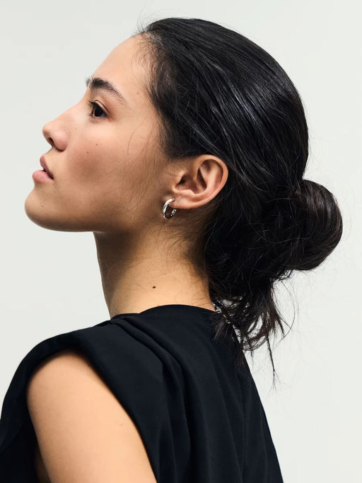 Серьги-полукольца фактурные / Zarina  фото 4