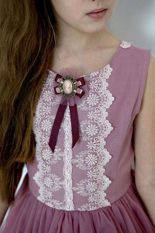 платье для девочки МТ22-2Сильва лен пудра - Etoelf фото 8