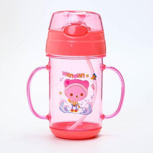 Поильник с трубочкой, 300 мл., с ручками, цвета МИКС - Simaland фото 3