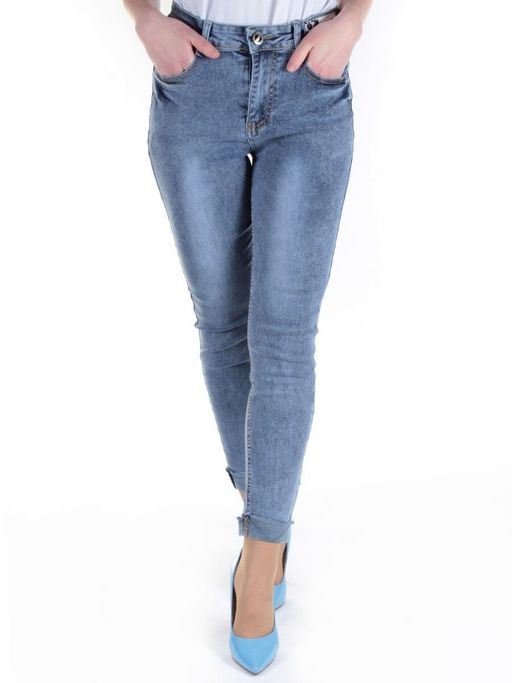 7002 BLUE Джинсы-скинни женские SBS JEANS - Фабричный китай фото 2