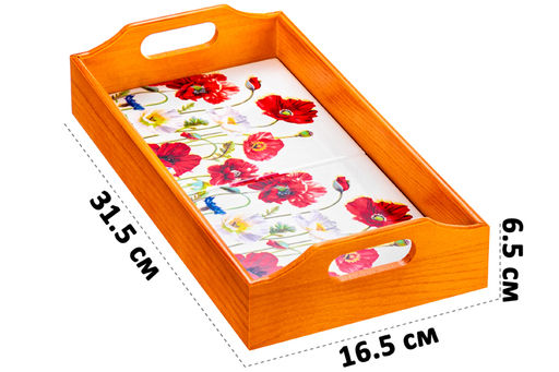 Поднос 31,5*16,5*6,5 см Маки прямоугольный - Elan gallery фото 2