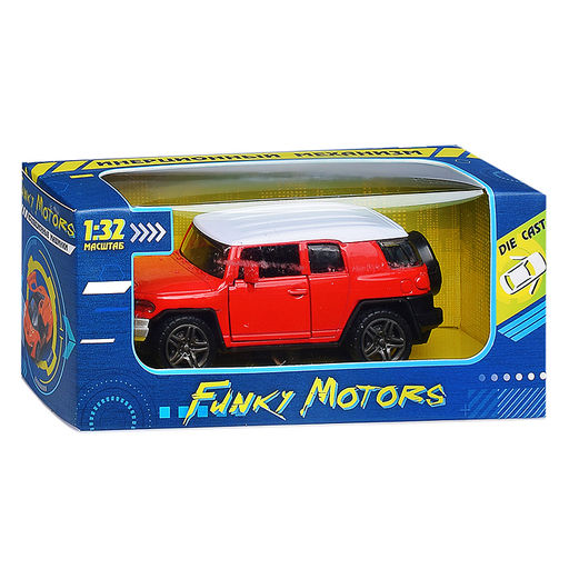 Красная инерционная машинка Внедорожник die-cast,1:32, открывающиеся двери