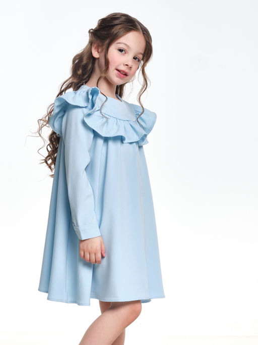 Платье праздничное с длинными рукавами UD 6951 голубой - Mini maxi фото 3