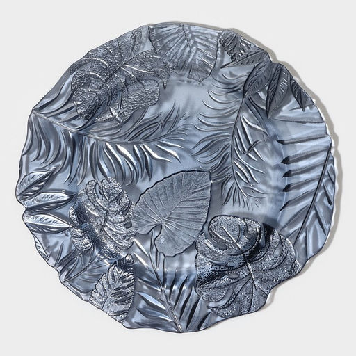 Тарелка Арабис, d=28 см, стекло, голубая - Simaland фото 2