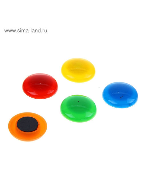 Цена за 2 шт. Набор магнитов для доски, 12 шт., d=3 см, на блистере