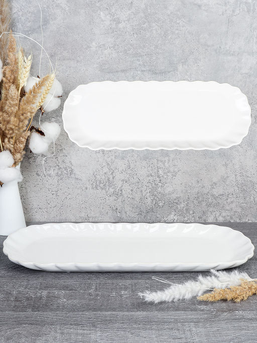 Блюдо прямоугольное 42х15,5х2,8 см / DR-1090 /уп 9/ - ГалеонТрейд фото 2