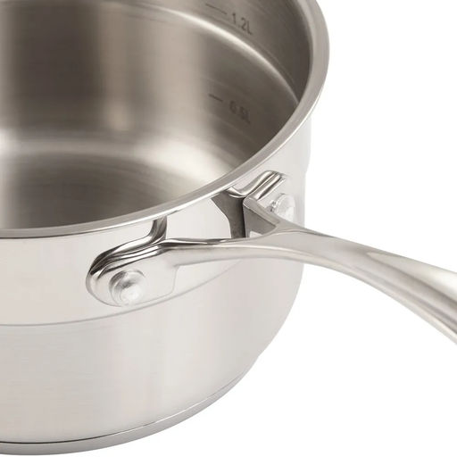 1271 GIPFEL Ковш GALA 16х9см/1,5 л со стеклянной крышкой, с индукционным капсульным дном. Материал: нерж. сталь 18/10. Толщина: 0,7мм / 4мм  фото 6