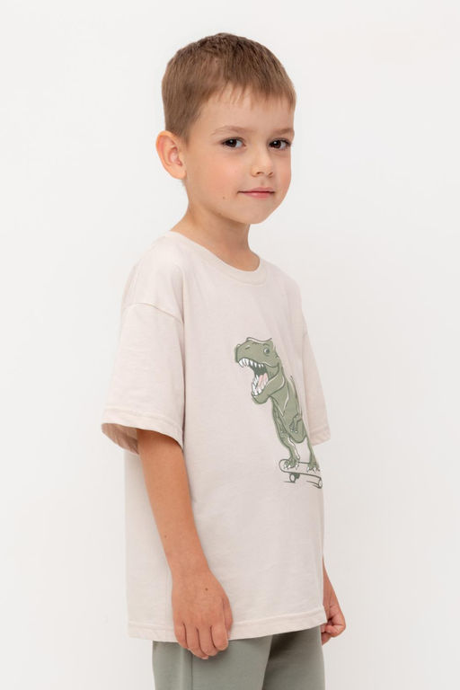 КР 302725/бежевый к554 фуфайка (футболка) для мал - Crockid фото 3