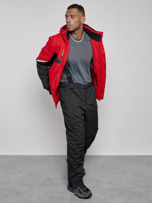Горнолыжный костюм мужской зимний красного цвета 6319Kr - Leifensh фото 37