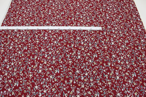 Штапель Теплые воспоминания цв.бордово-красный, ш.1.45м, вискоза-100%, 110гр/м.кв - Купава фото 2