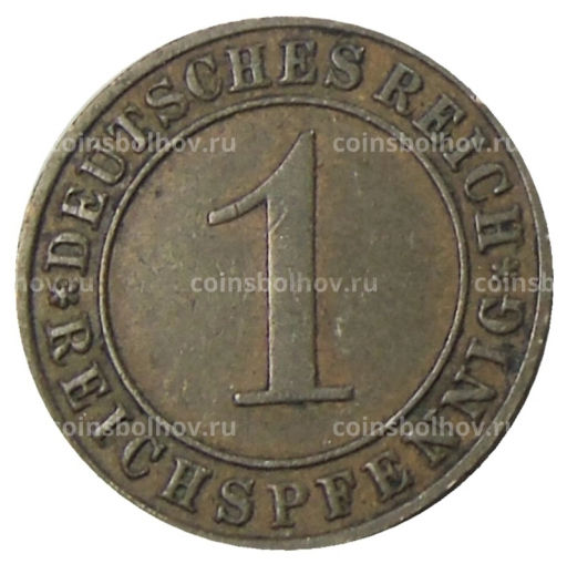 Монета 1 рейхспфенниг 1935 года F Германия