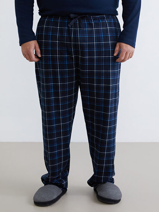 B?y?k Beden Standart Kal?p Ekose Erkek Pijama Alt