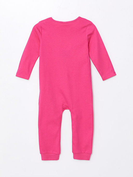 Bisiklet Yaka Uzun Kollu Bask?l? K?z Bebek Tulum - Waikiki фото 2