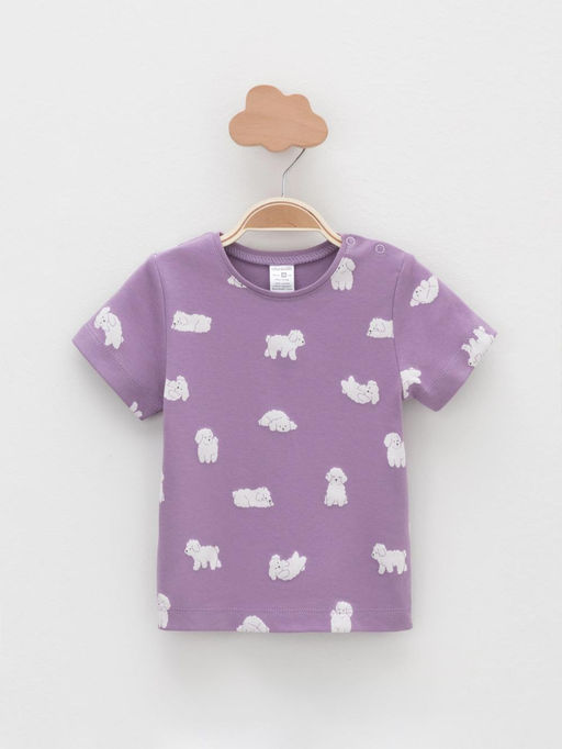 К 301156-2уп/молочный Н085.2,фиолетовый Н052.2 набор фуфайка (футболка) яс