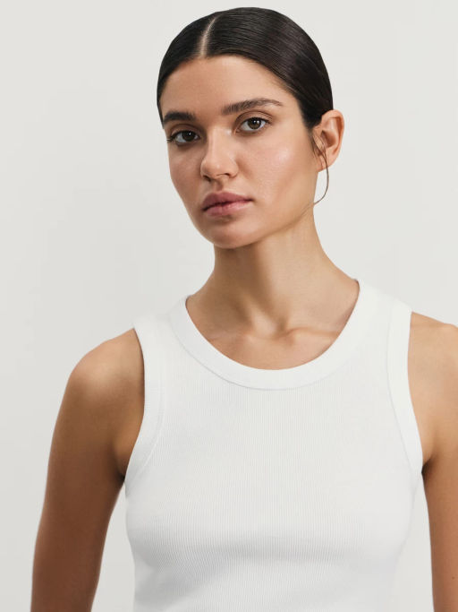 Базовая майка в рубчик / Zarina  фото 6