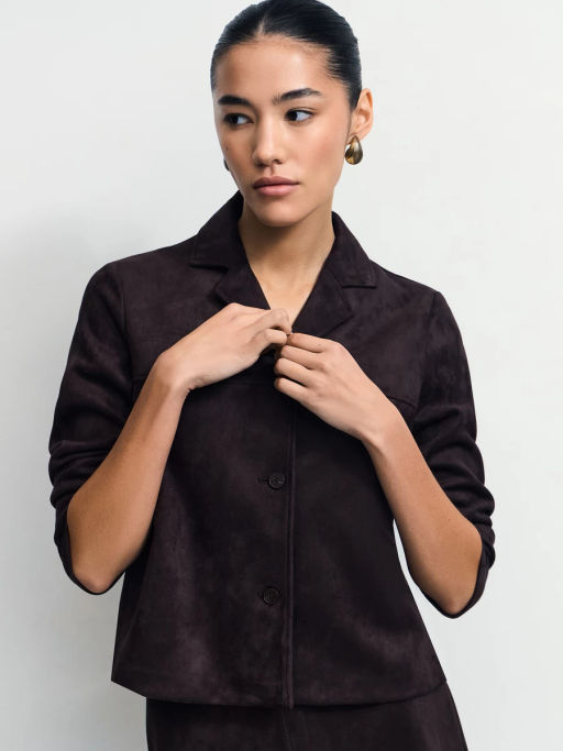 Укороченный жакет из искусственной замши / Zarina