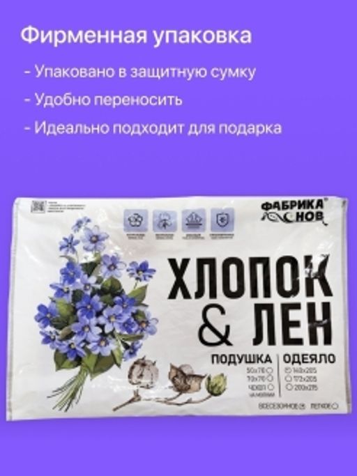 Уценка! Одеяло Хлопок&Лен легкое Евро - Фабрика снов фото 4